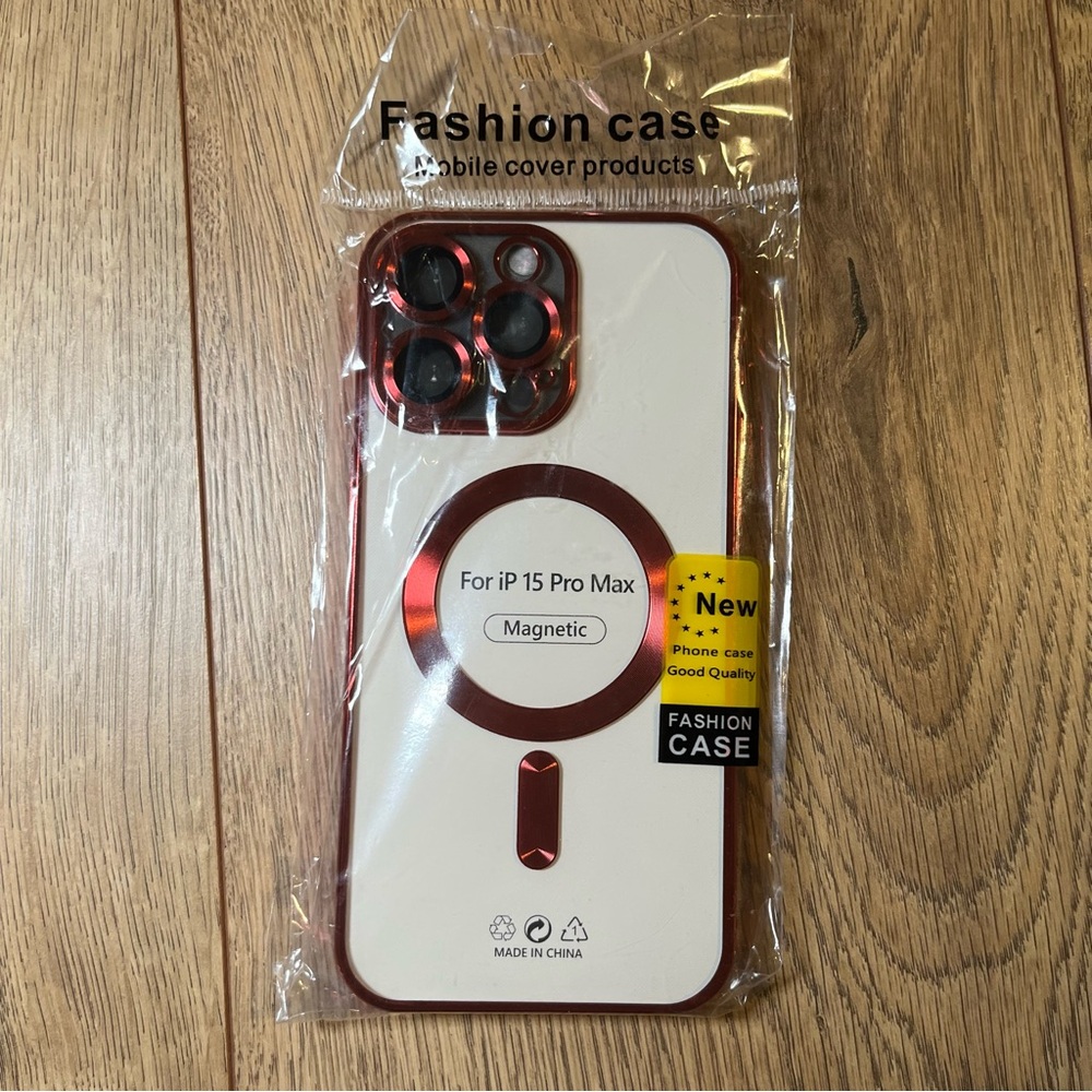 Red and Clear for iPhone 15 Pro Max
